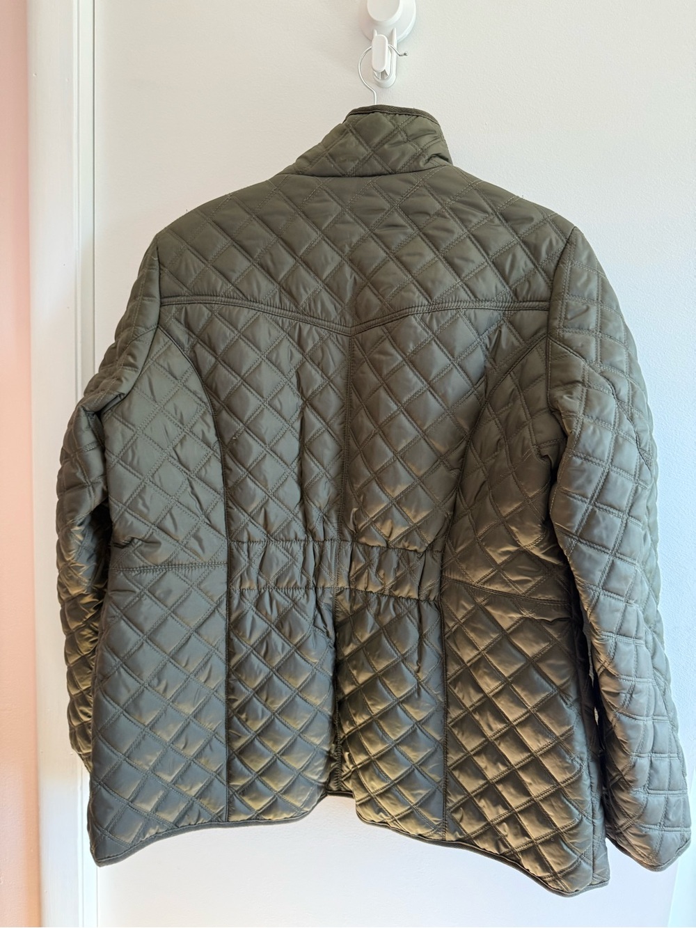 Lucky Brand Quilted Olive Green Lightweight Jacket - Picture 3 of 5
